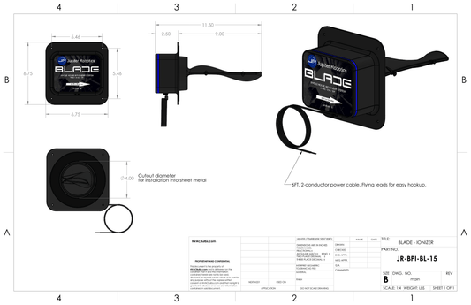 Blade Bipolar Ionizer – Particle Control for Residential HVAC