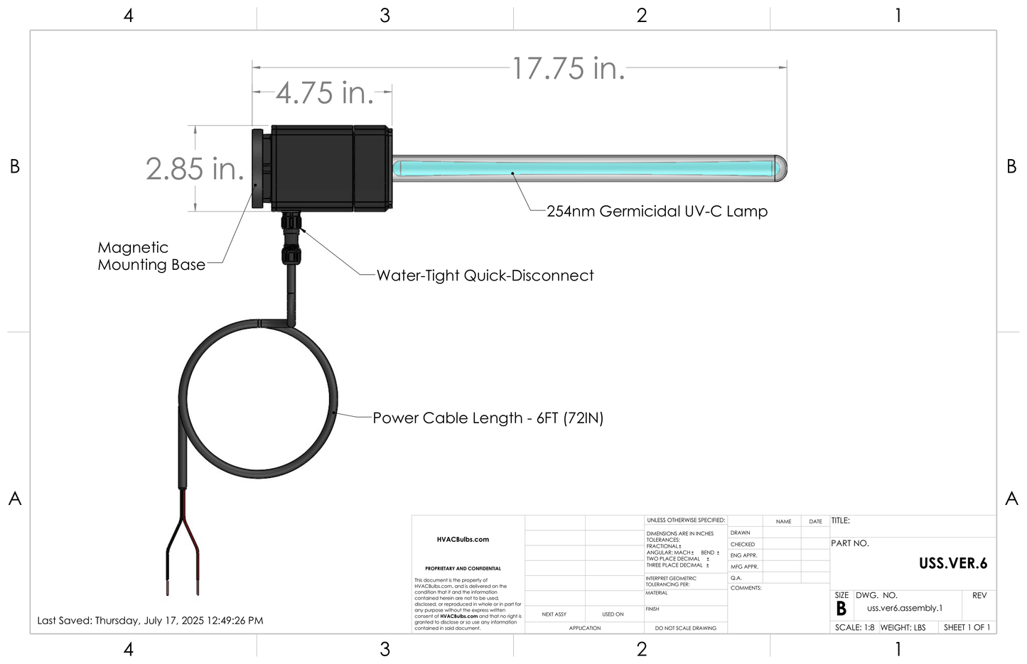 Premium Standard Output Residential UV-C System
